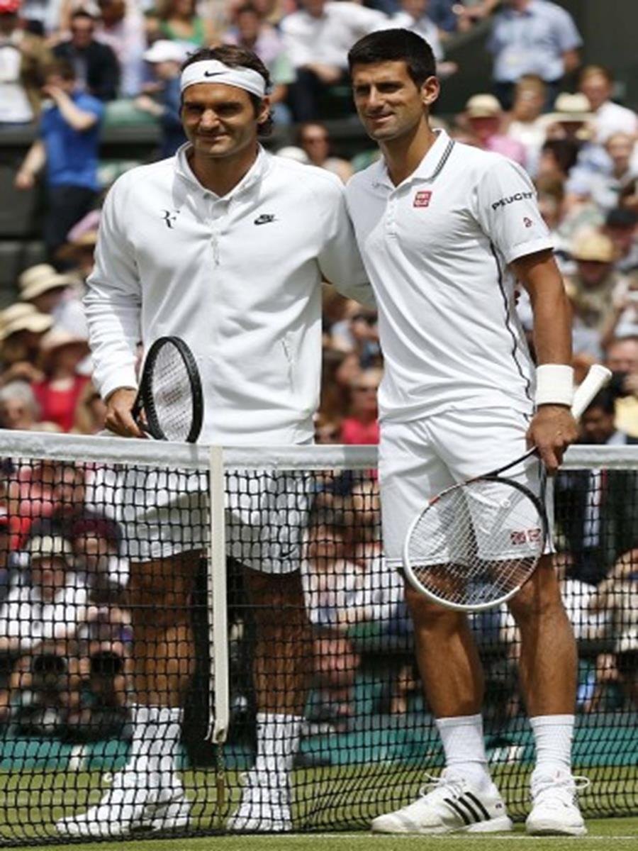 170 - 8 x 6 Photo - Tennis - Wimbledon Championship 2014 - Mens Final - Federer v Djokovic