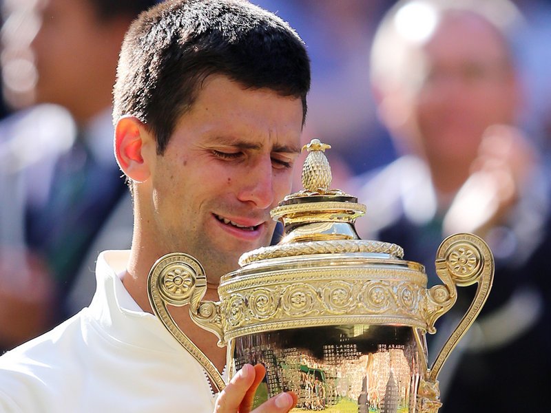 174 - 8 x 6 Photo - Tennis - Wimbledon Championship 2014 - Mens Champion - Novak Djokovic