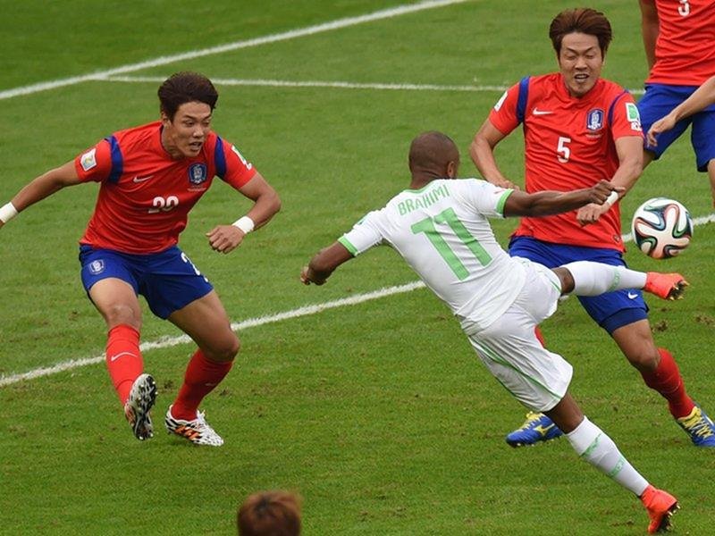 388 - 8 X 6 Photo - Football - FIFA World Cup 2014 - Algeria V South Korea - Yacine Brahimi Scores
