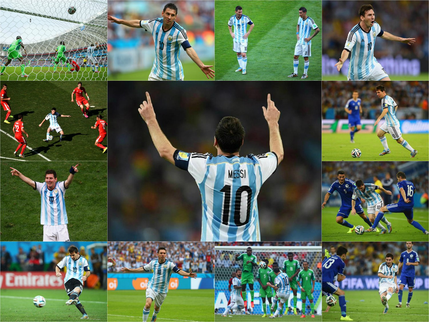 12 x 8 Photo - Football - FIFA World Cup 2014 - Lionel Messi Collage