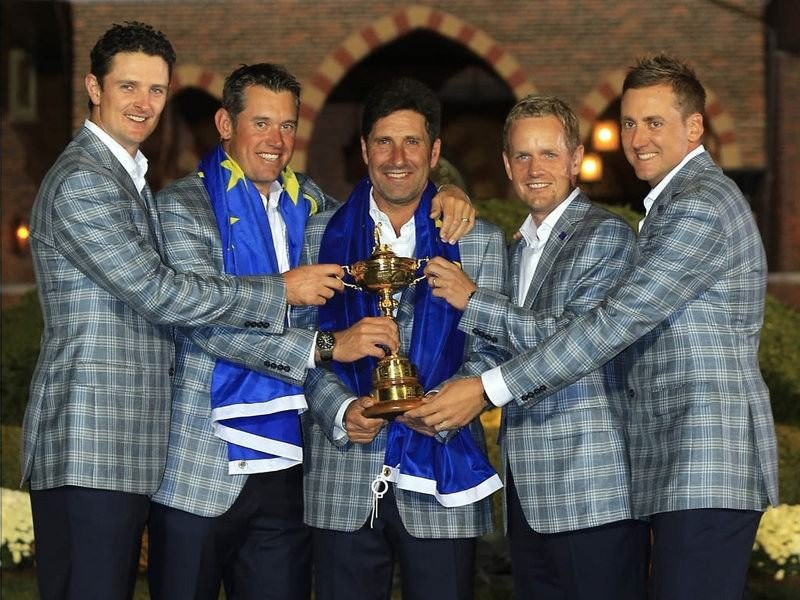 001 - 8 X 6 Photo - Ryder Cup 2012 - Donald Poulter Westwood Rose Olazabel