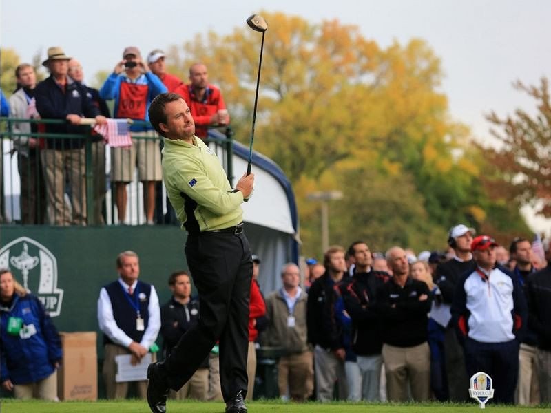 011 - 8 X 6 Photo - Ryder Cup 2012 - Graeme McDowell 1st Shot 1st Tee Day 1