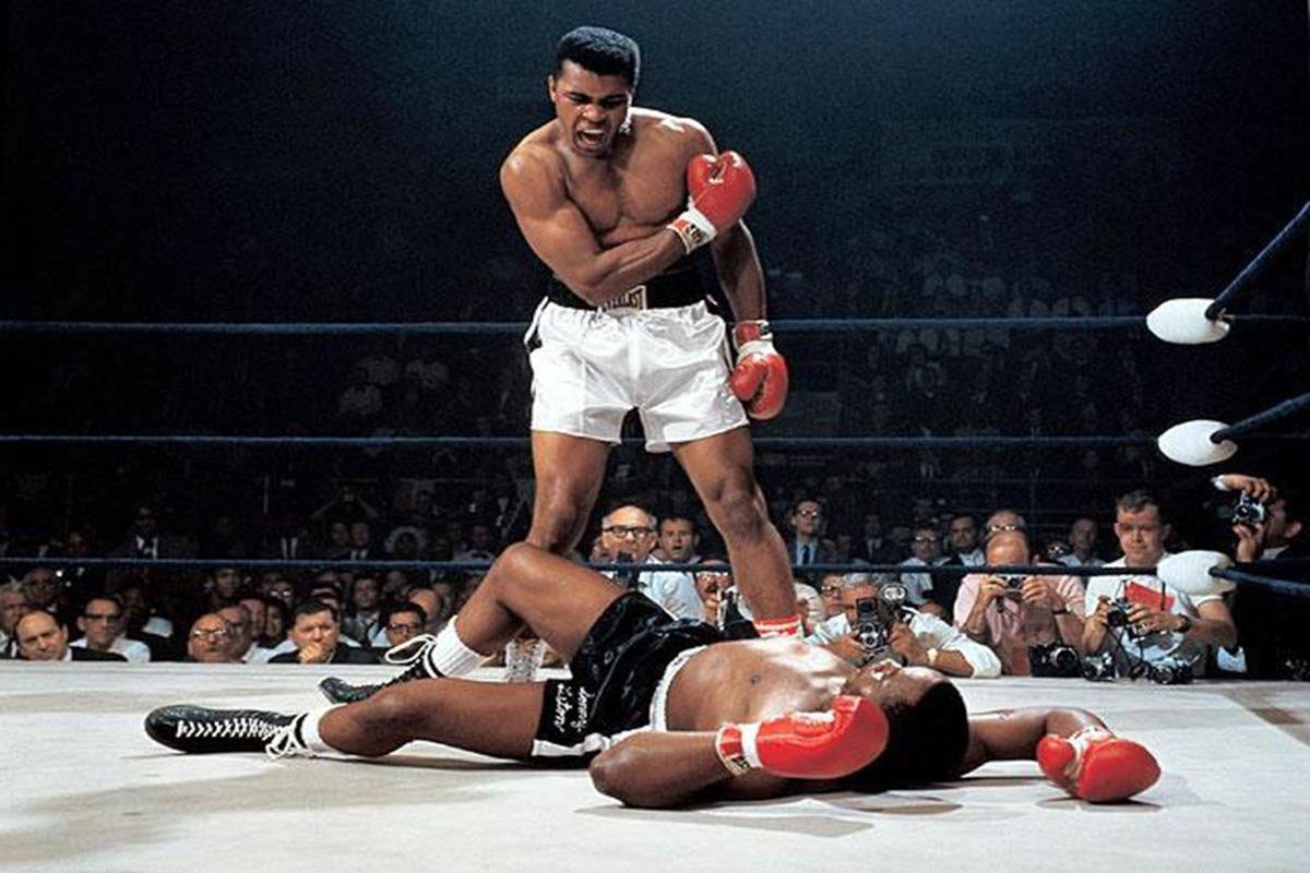 009 - 12 X 8 Photo - Boxing - Classic Muhammad Ali - Muhammad Ali Sonny Liston