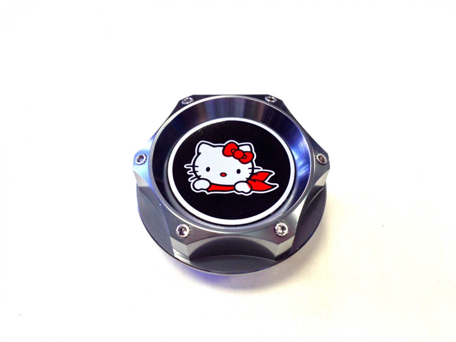 HELLO KITTY TRANSFORMERS BILLET GUNMETAL OIL CAP FOR DODGE NEON CALIBER SRT4 VIPER SRT10