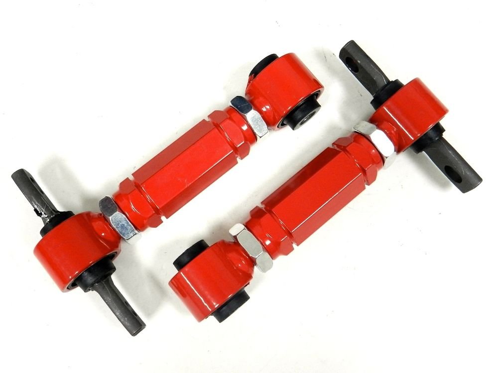 RED RACING REAR ADJUSTABLE CAMBER ARMS KIT FOR 88-00 CIVIC / 90-01 INTEGRA