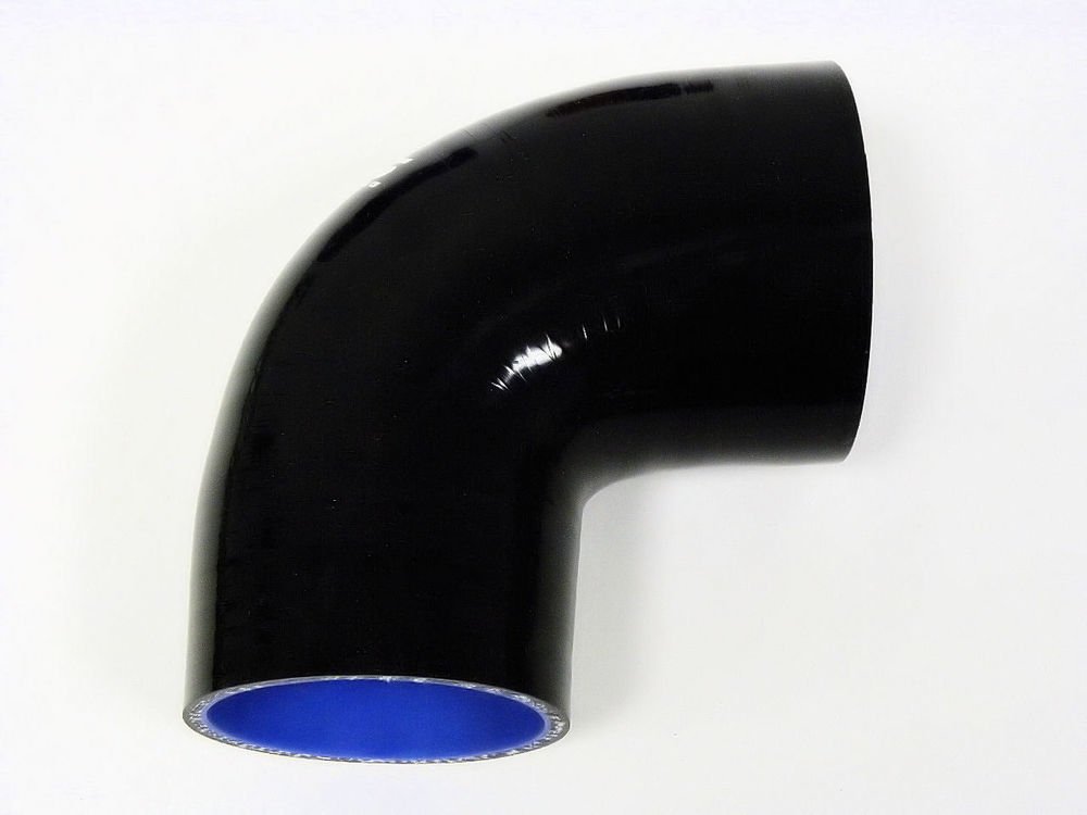 VMS RACING 3 PLY REINFORCED SILICONE 90Ë COUPLER 3" BLACK