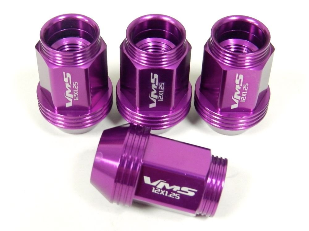 16PC 12X1.5MM 36MM 1.40" STANDARD LENGTH ALUMINUM RACING LUG NUT SET PURPLE C
