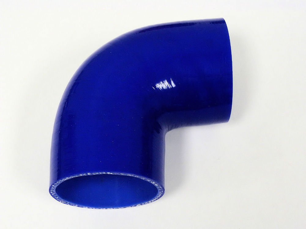VMS RACING 3 PLY REINFORCED SILICONE 90Ëš COUPLER 3.5" BLUE