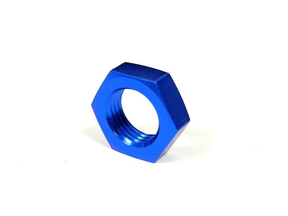 UNIVERSAL ALUMINUM -12 AN12 12AN BULKHEAD NUT FITTING BLUE