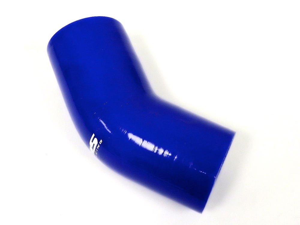 VMS RACING 3 PLY REINFORCED SILICONE 45Ëš REDUCER COUPLER 2.5-3" BLUE