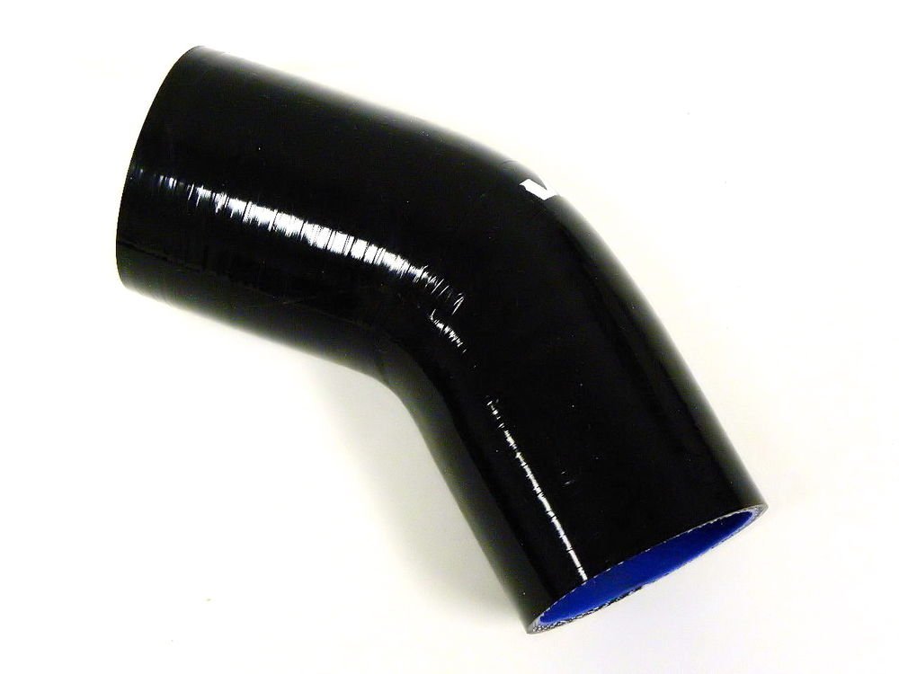 VMS RACING 3 PLY REINFORCED SILICONE 45Ë REDUCER COUPLER 2-3" BLACK