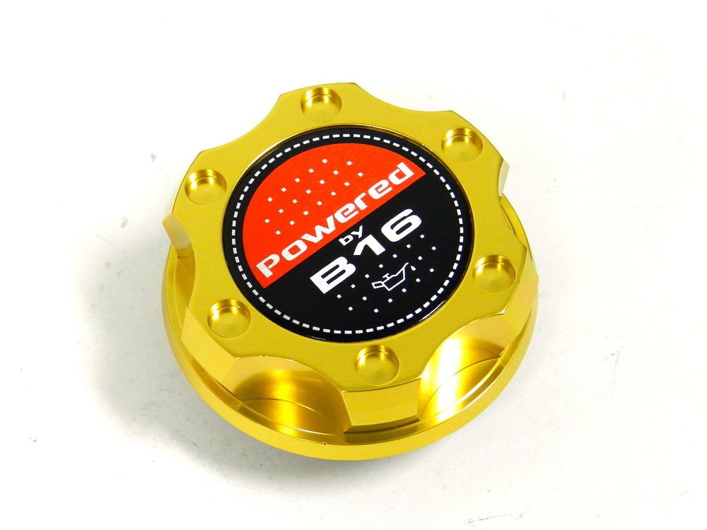 GOLD BILLET CNC RACING ENGINE OIL FILLER CAP HONDA CIVIC DEL SOL CRX B16