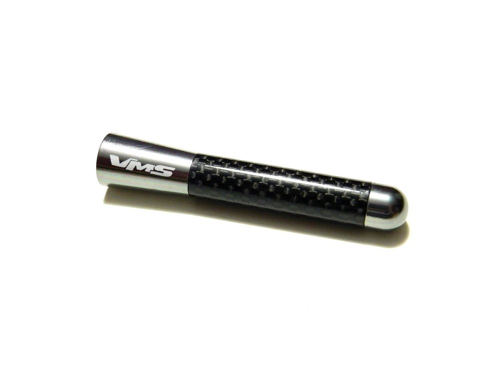 GUNMETAL UNIVERSAL BILLET / CARBON FIBER SHORT SCREW IN ANTENNA 3" - SUBARU