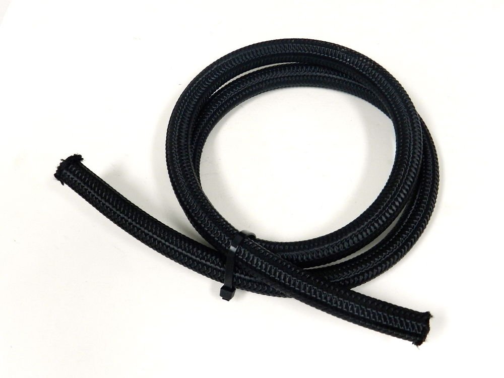 AN8 -8 1/2" BLACK NYLON STEEL BRAIDED HOSE 10FT