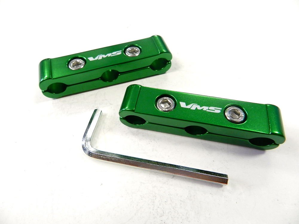 2PC GREEN UNIVERSAL CAR TRUCK SUV V6 3 HOLE SPARK PLUG WIRE SEPARATOR DIVIDER