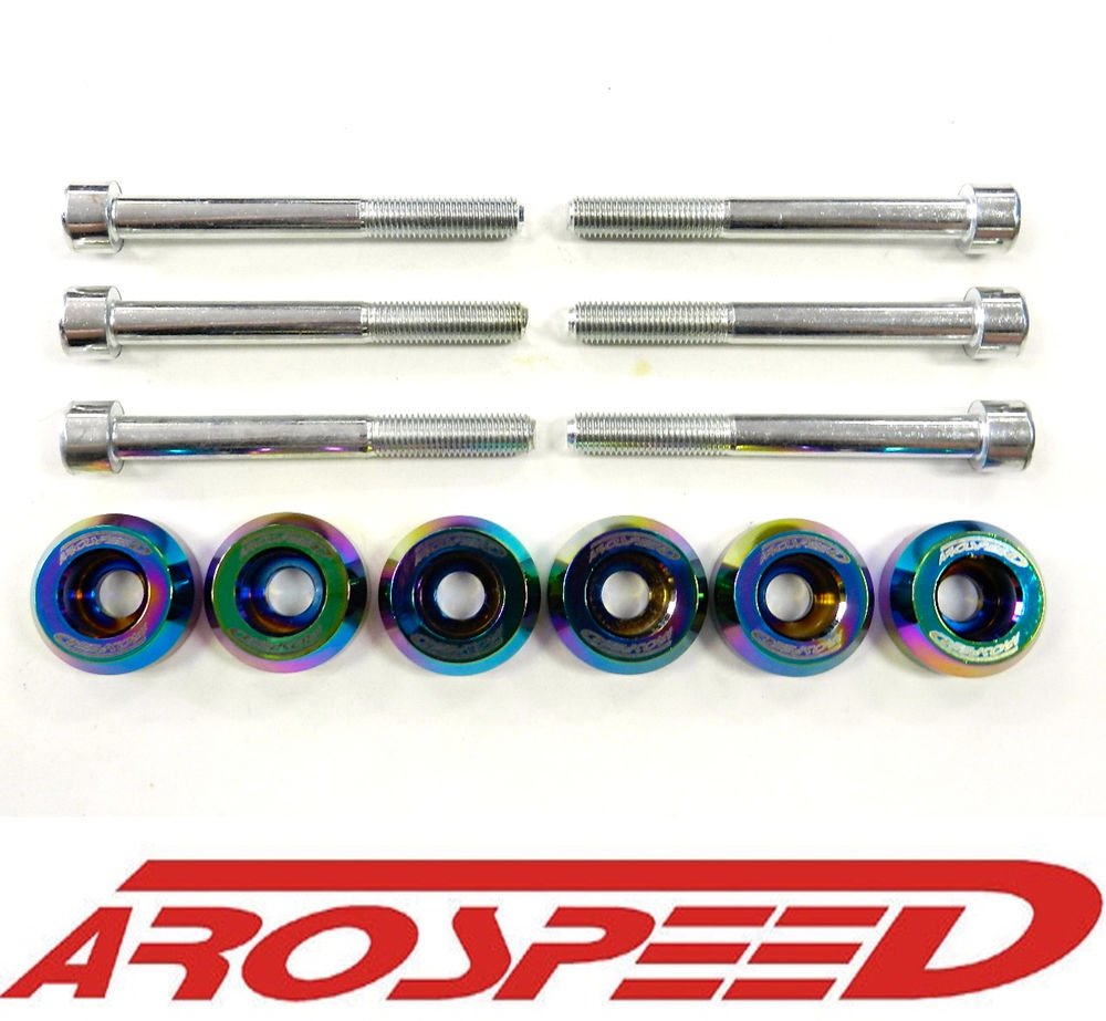 AROSPEED NEO CHROME LOWER CONTROL ARM BOLT WASHER DRESS UP KIT EF EG EK DA DC