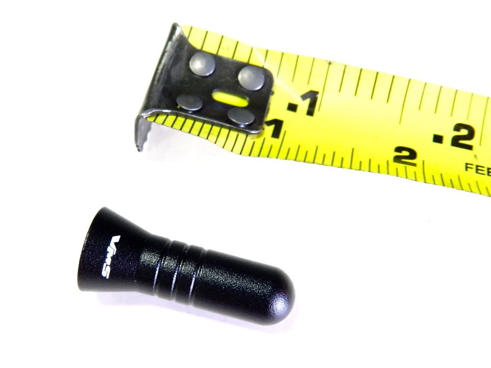 BLACK UNIVERSAL BILLET SHORT STUBBY SCREW IN ANTENNA 1.5" 35MM - SCION