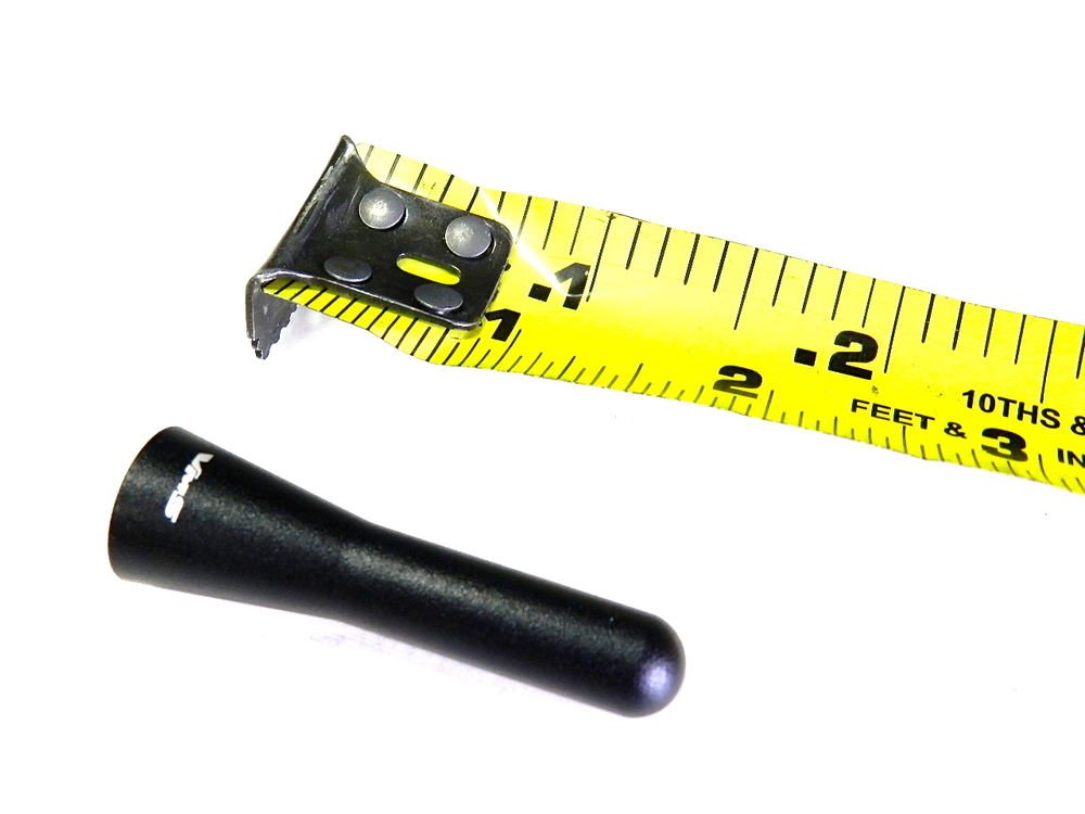 BLACK UNIVERSAL BILLET SHORT STUBBY SCREW IN ANTENNA 2" 50MM - TOYOTA