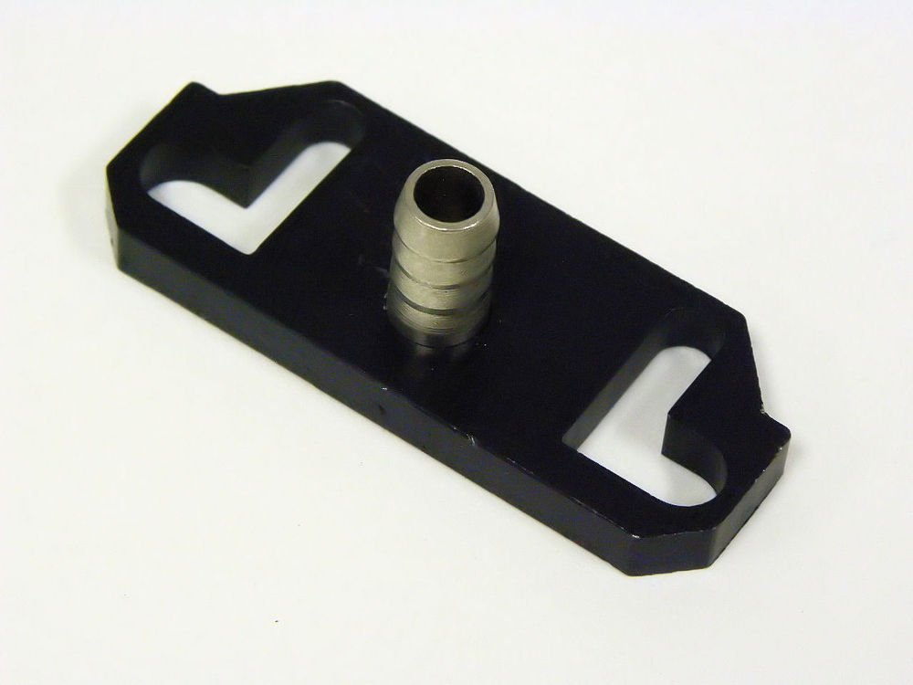 MAZDA RACING FUEL PRESSURE REGULATOR RAIL ADAPTER RISER - BLACK