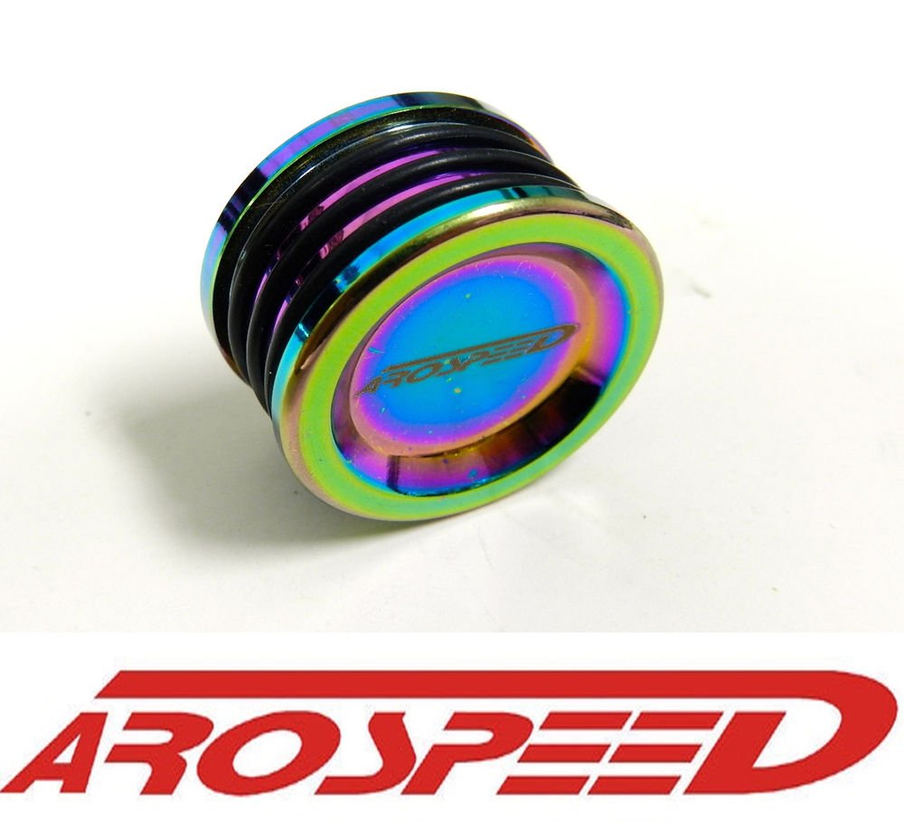 AROSPEED CNC BILLET ALUMINUM 3 O-RING RACE CAM SEAL JDM NEO CHROME