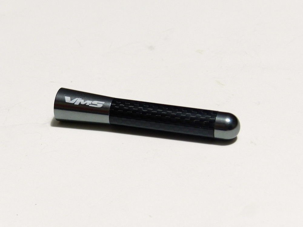 GUNMETAL UNIVERSAL BILLET / CARBON FIBER SHORT SCREW IN ANTENNA 3" 76MM - SCION