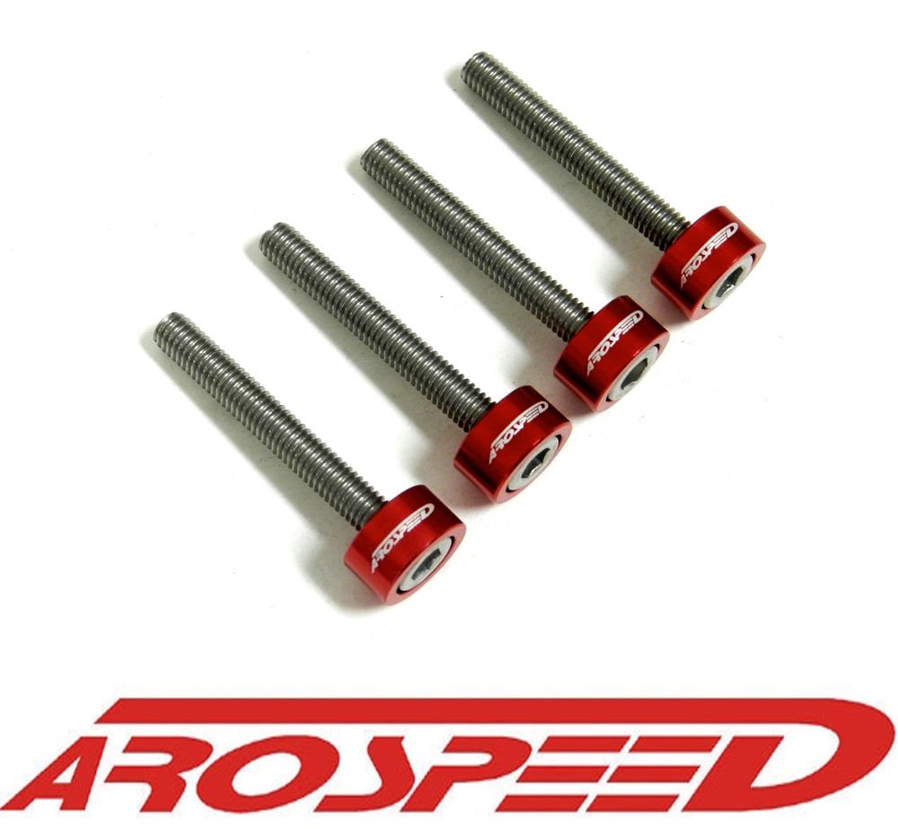 AROSPEED RED CNC BILLET CAM CAP BOLT CUP WASHER KIT B16 B18 B20