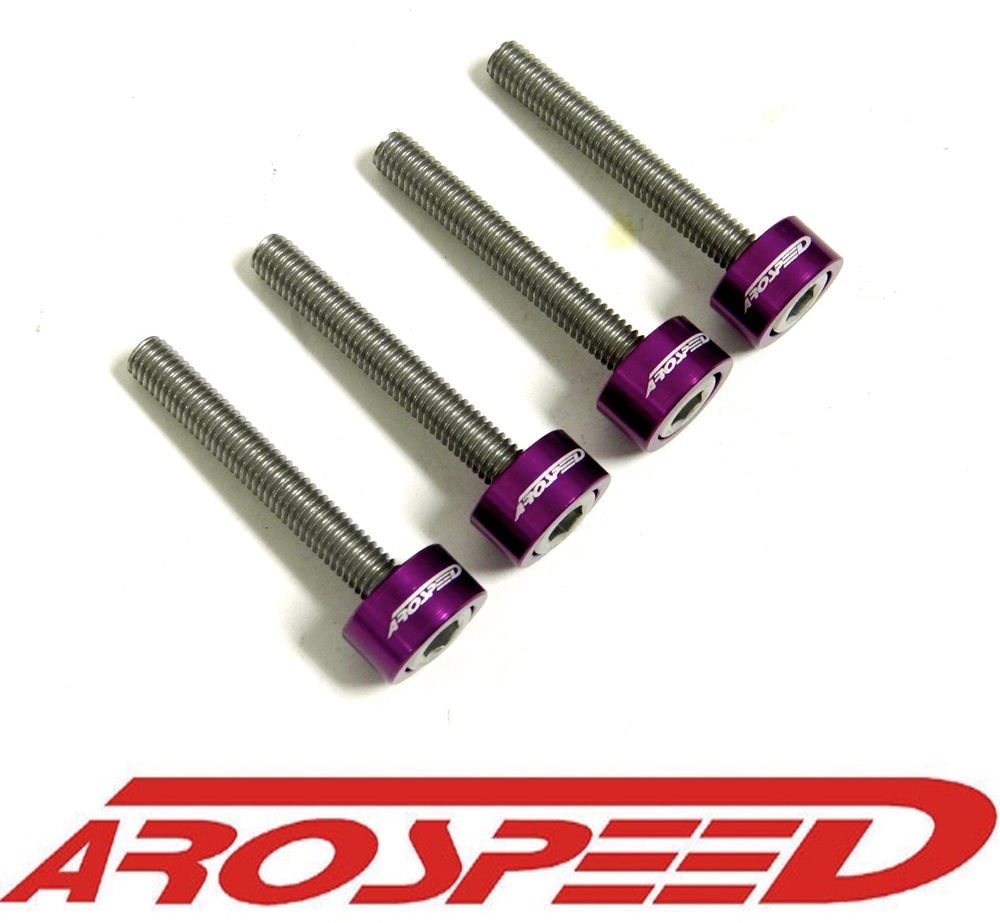 AROSPEED PURPLE CNC BILLET CAM CAP BOLT CUP WASHER KIT B16 B18 B20