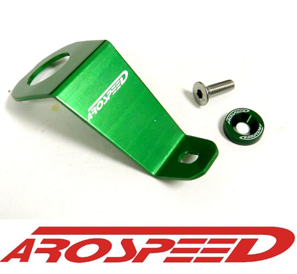 AROSPEED GREEN CNC BILLET ALUMINUM RACING RADIATOR STAY BRACKET KIT EG EG6