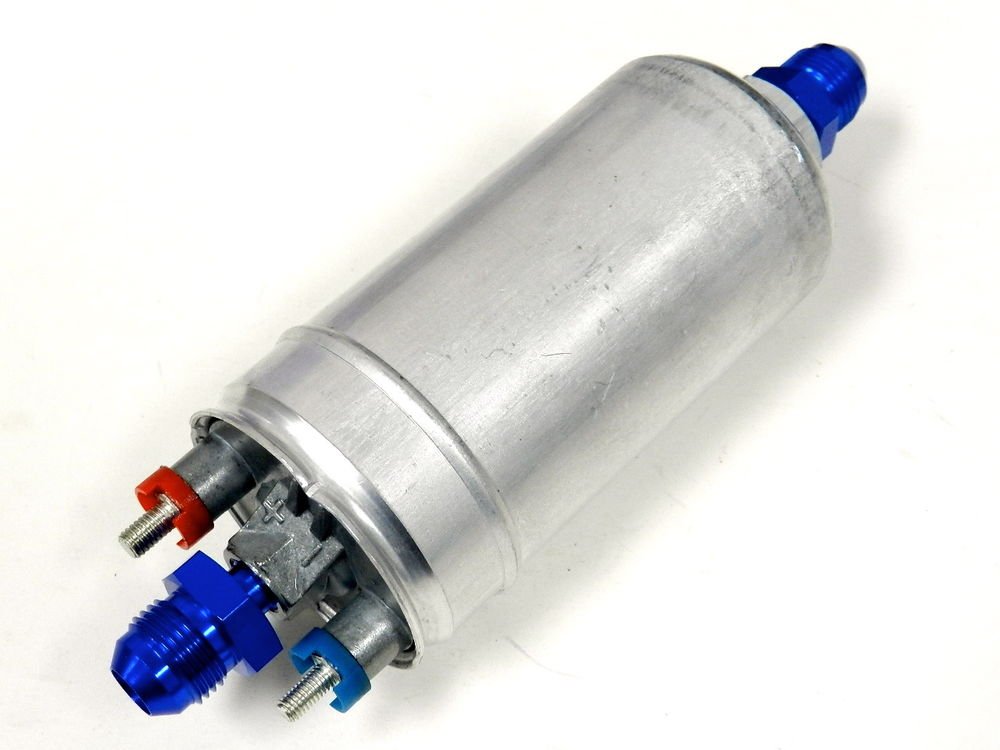044 STYLE 300 LPH ELECTRIC HIGH FLOW EXTERNAL FUEL PUMP W/ -8 BLUE FITTINGS