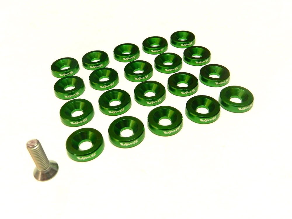 GREEN FORD MUSTANG 20PC DRESS UP BOLT & WASHER KIT 10MM