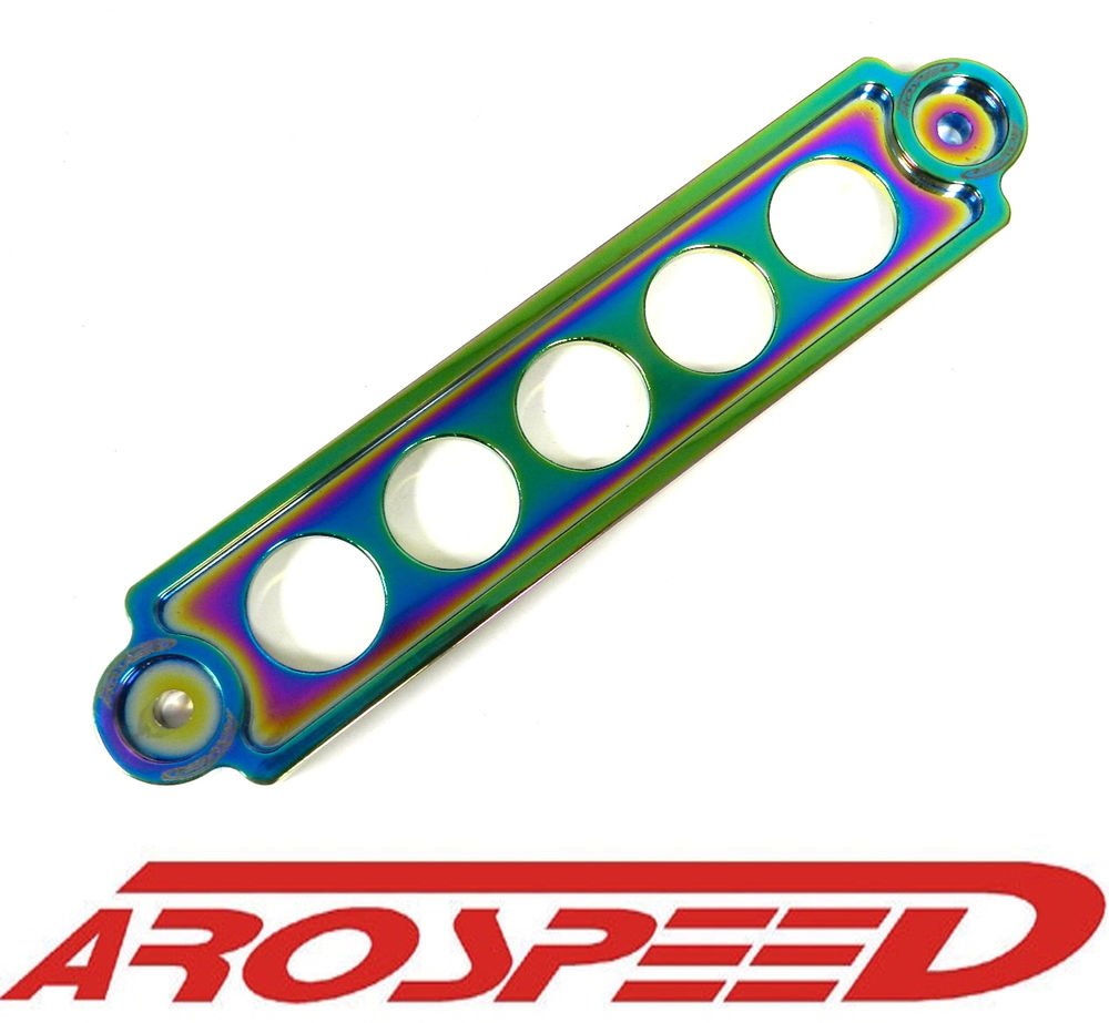 AROSPEED NEO CHROME BILLET ALUMINUM BATTERY TIE DOWN BRACKET FOR HONDA CIVIC SI