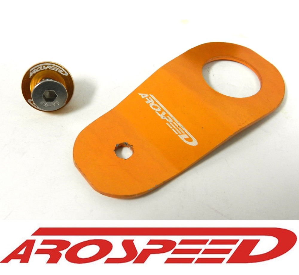 AROSPEED ORANGE CNC BILLET ALUMINUM RACING RADIATOR STAY BRACKET KIT EK DC2