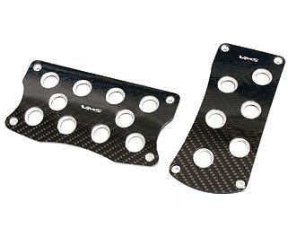 VMS RACING BLACK CARBON FIBER PEDAL PAD COVER KIT AUTO TRANSMISSION AT 2PC #2