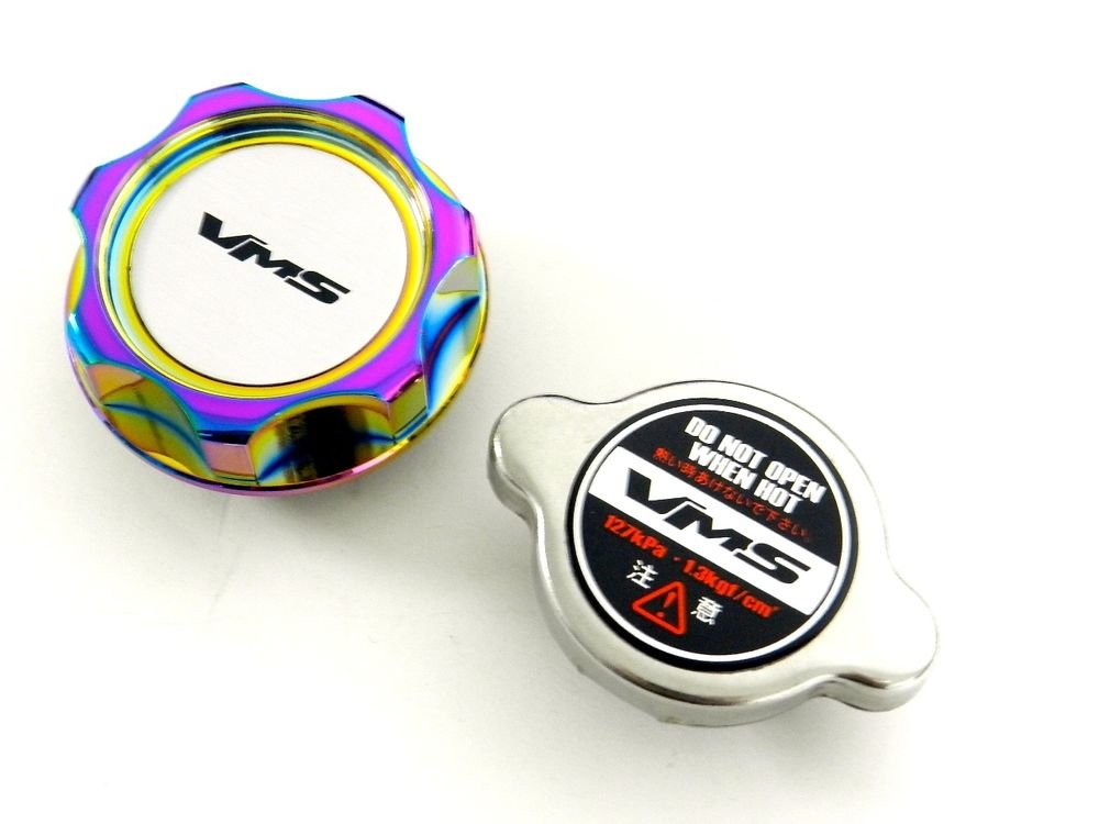 VMS RACING NEO CHROME OIL CAP + RACING RADIATOR CAP HONDA ACURA S