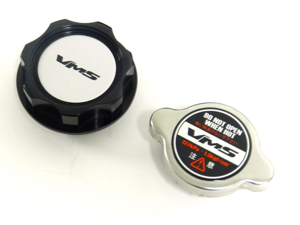VMS RACING BLACK OIL CAP + RACING RADIATOR CAP HONDA ACURA S