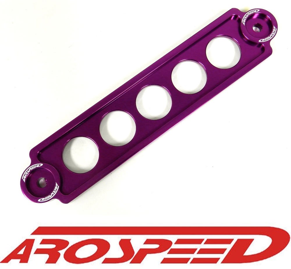AROSPEED PURPLE BILLET ALUMINUM BATTERY TIE DOWN BRACKET FOR HONDA CIVIC SI EP3