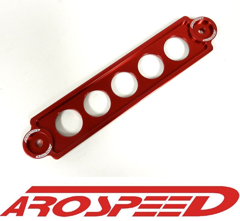 AROSPEED RED BILLET ALUMINUM BATTERY TIE DOWN BRACKET FOR HONDA CIVIC SI EP3
