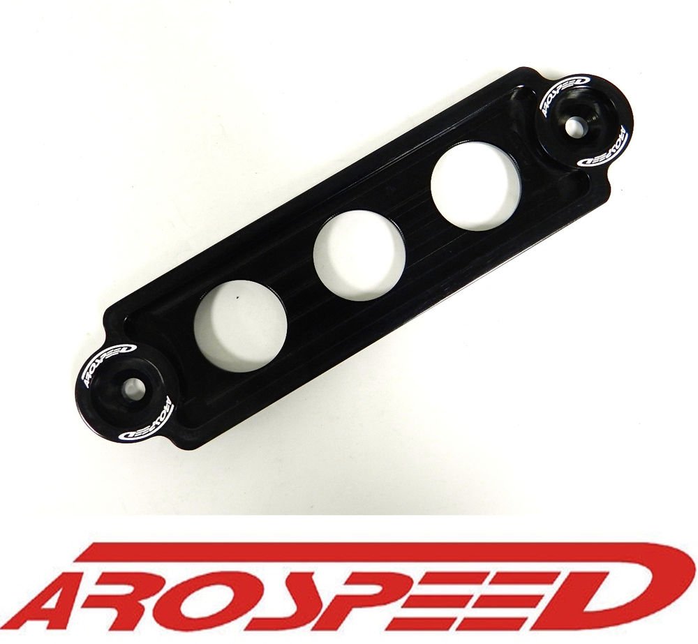 AROSPEED BLACK BILLET ALUMINUM BATTERY TIE DOWN BRACKET CIVIC INTEGRA S2000