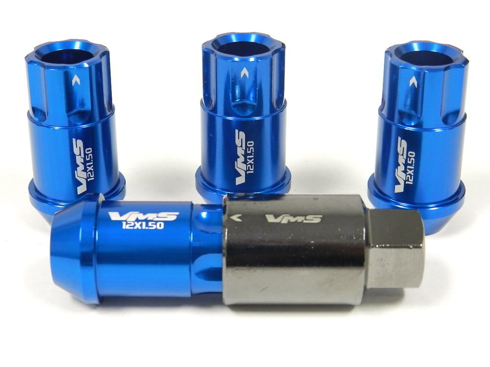 BLUE 20PC LOCKING LUG NUTS WITH KEY 03-12 MAZDA RX8 RX-8 13B-MSP