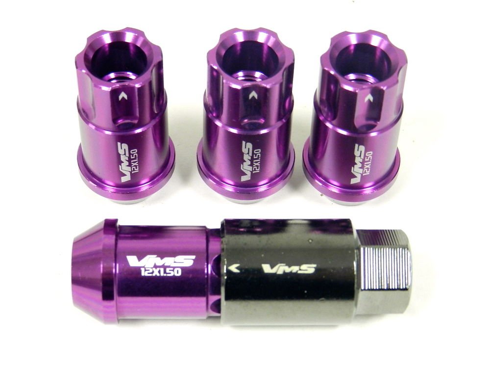 PURPLE 20PC LOCKING LUG NUTS KEY 08-14 HYUNDAI GENESIS 2.0 3.8 4CYL V6 TURBO