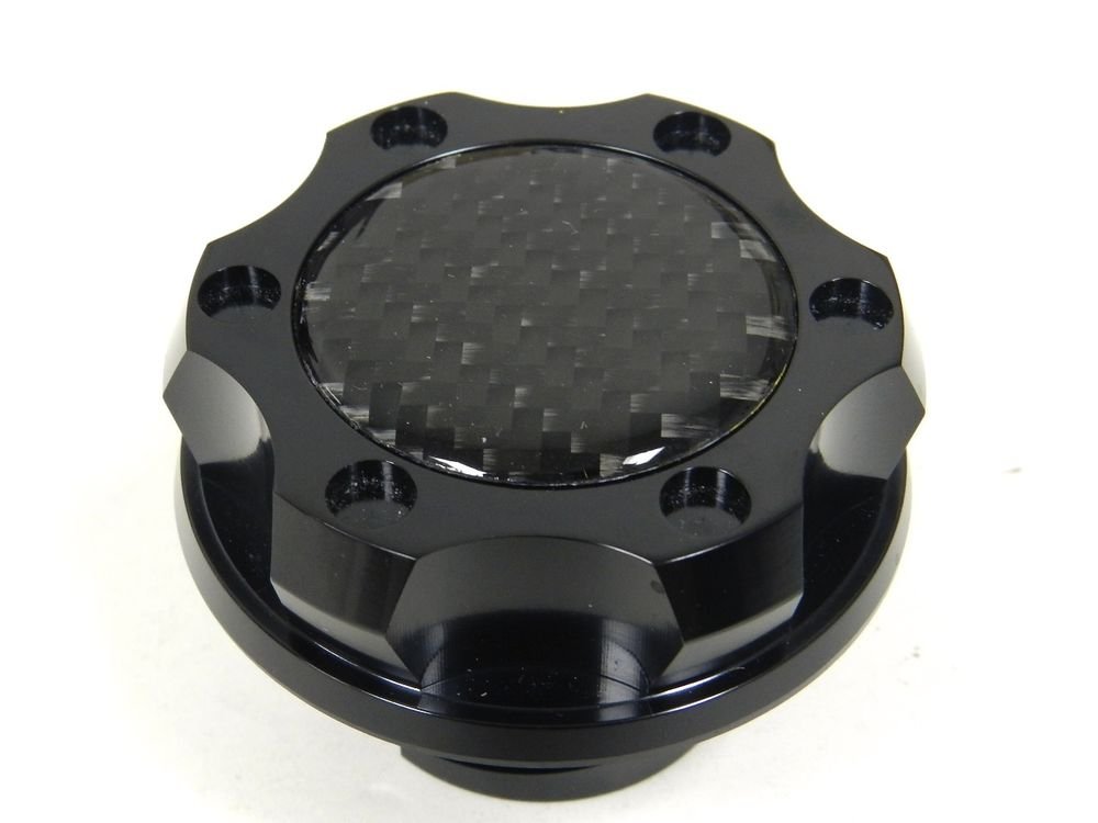 BLACK CARBON FIBER BILLET RACING ENGINE OIL FILLER CAP FOR SUBARU