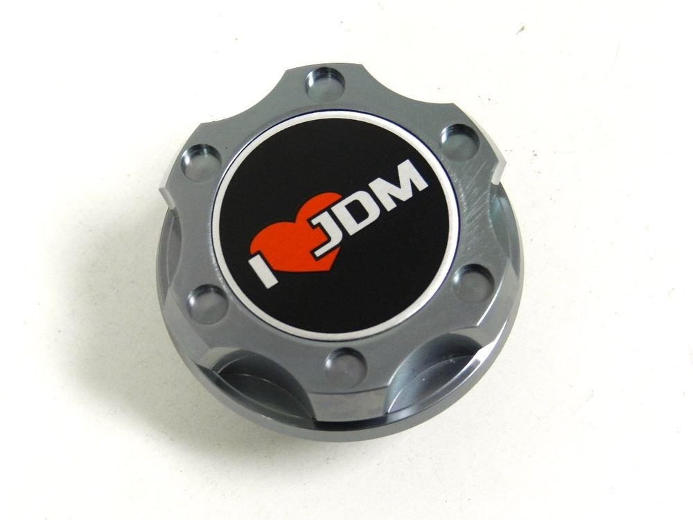 GUNMETAL I LOVE JDM BILLET RACING ENGINE OIL FILLER CAP FOR SUBARU