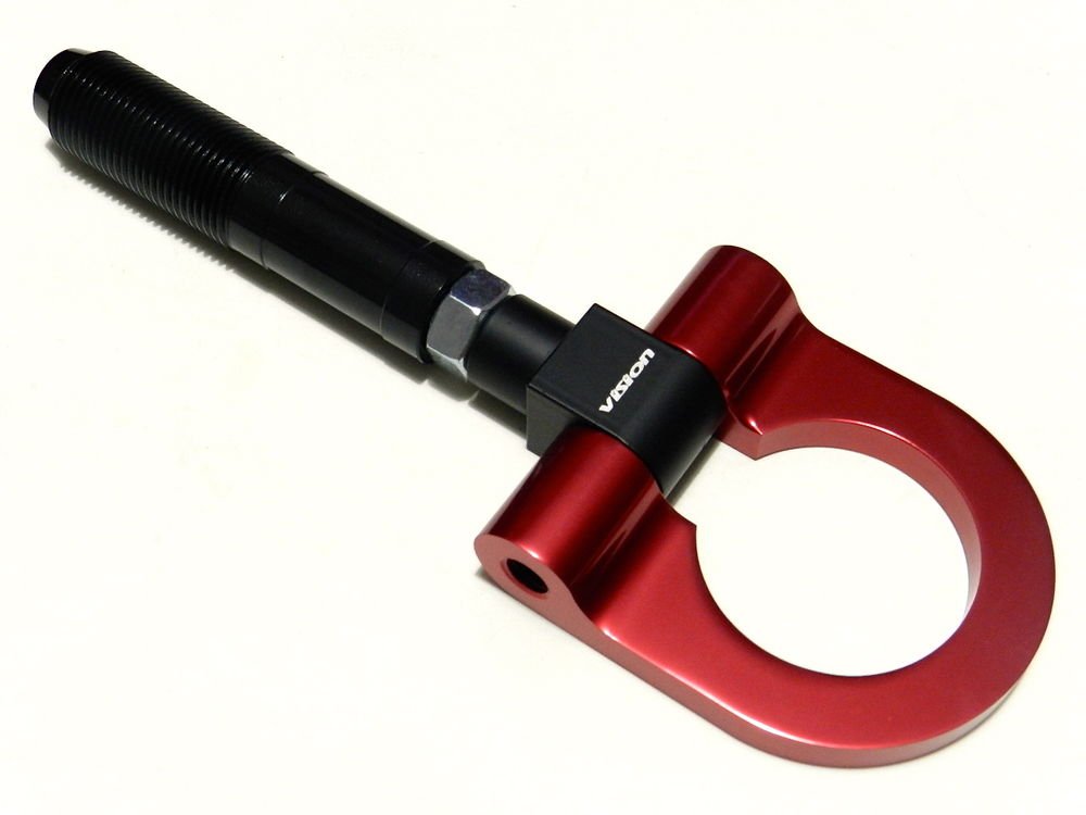 VMS RACING BILLET FRONT TOW HOOK KIT 05-10 SCION TC ANT10 - RED