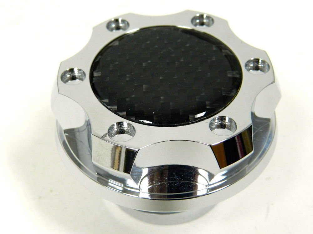 CHROME CARBON FIBER BILLET CNC RACING ENGINE OIL FILLER CAP FOR HONDA ACURA