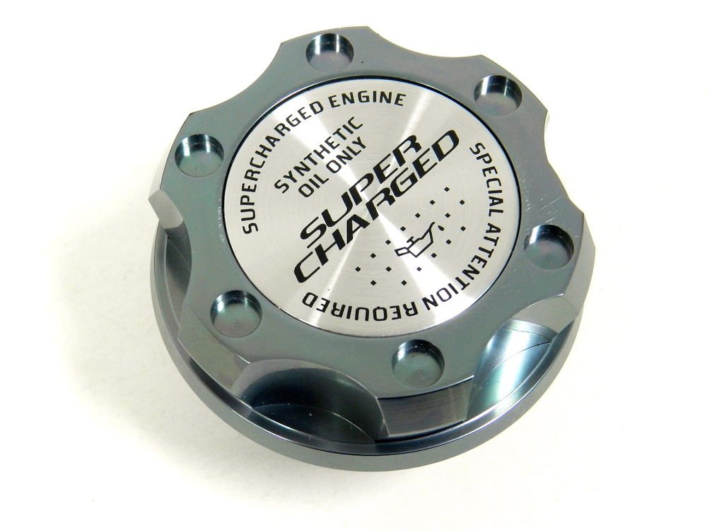 GUNMETAL SUPERCHARGED BILLET RACING ENGINE OIL FILLER CAP FOR NISSAN INFINITI