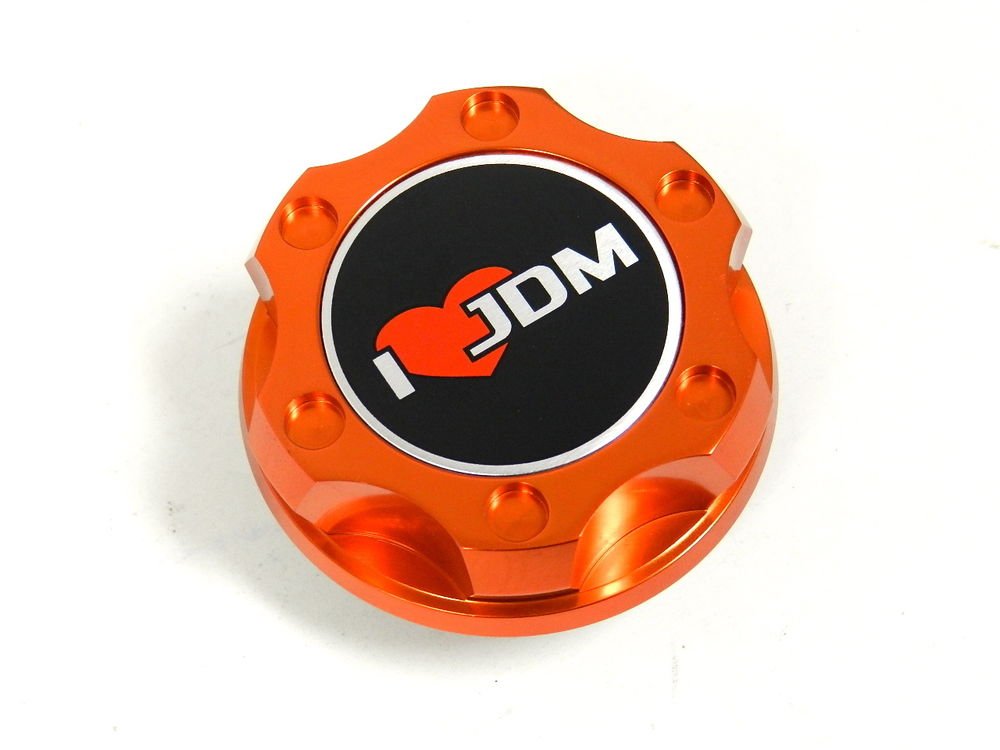 ORANGE I LOVE JDM BILLET RACING ENGINE OIL FILLER CAP FOR NISSAN INFINITI