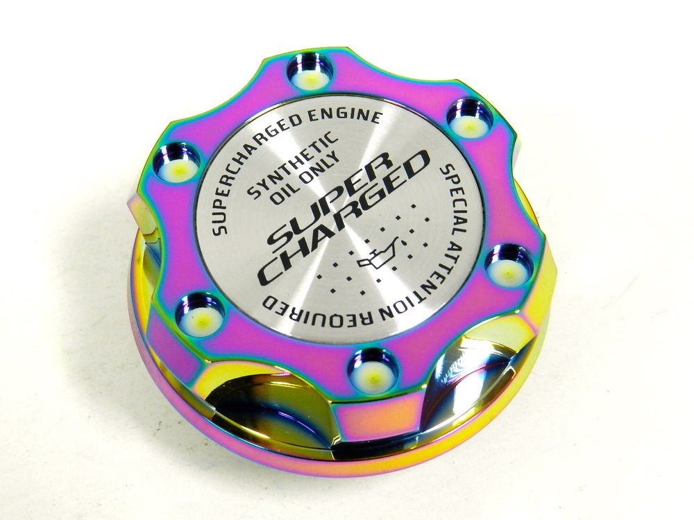 NEO CHROME SUPERCHARGED BILLET CNC RACING ENGINE OIL FILLER CAP FOR HONDA ACURA