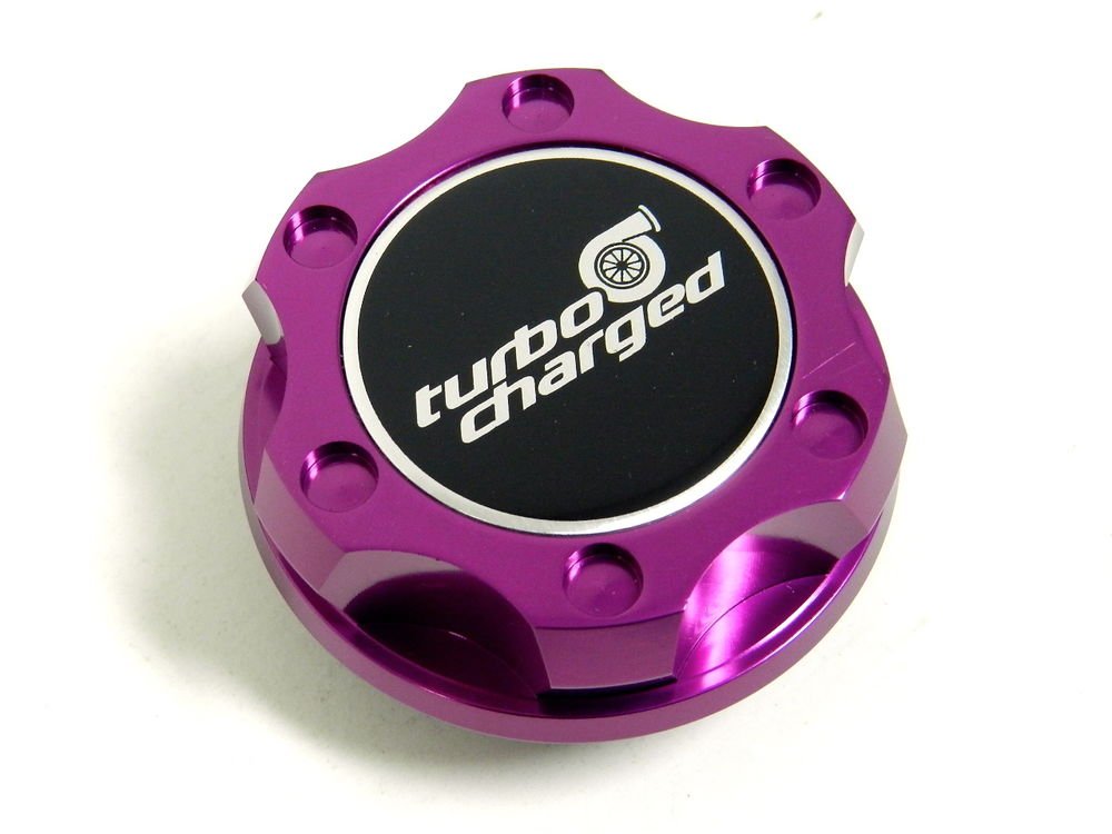 PURPLE TURBOCHARGED BILLET CNC RACING ENGINE OIL FILLER CAP FOR HONDA ACURA