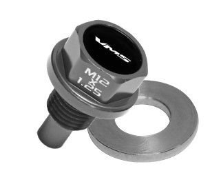 VMS HONDA ACURA MAGNETIC OIL PAN DRAIN PLUG BOLT KIT W/ CRUSH WASHER GUNMETAL 2