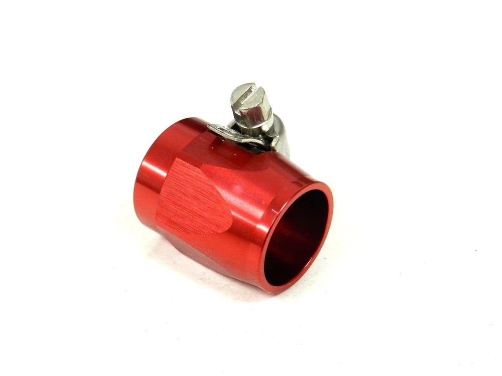 UNIVERSAL -10 AN10 10AN ALUMINUM TUBE HOSE END CLAMP FINISHER FITTING RED